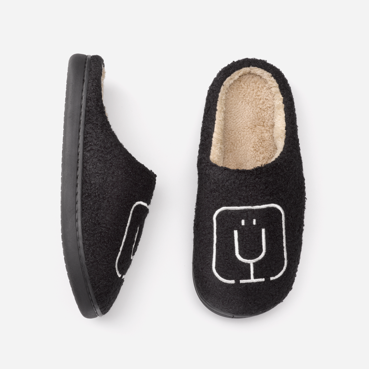 brumate-fuzzy-slippers-black-y4 apparel-slippers-above.png